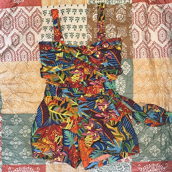 Pants - Colorful happy romper - cutout front